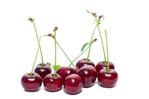 Cherry on a white background photo