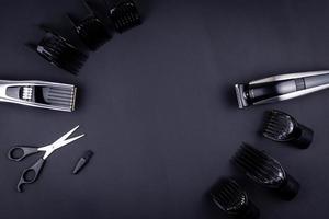 hair clipper black background photo