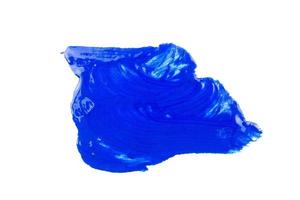 blue paint on white background photo