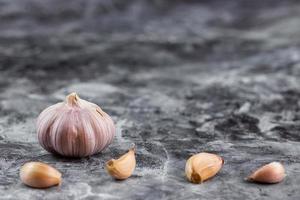 Garlic with a granite texture photo