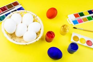 eggs and paint for Easter photo