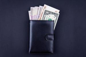 wallet with money in hand photo