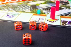 cubes on the board game photo