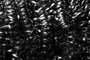 twisted spiral steel metal shavings photo