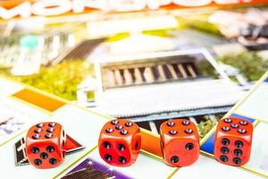 cubes on the board game photo
