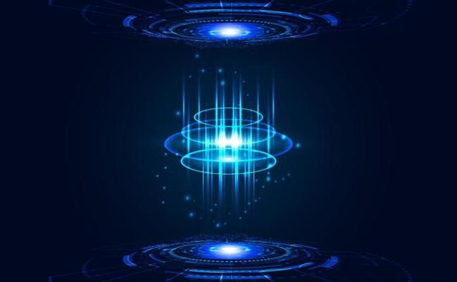 Abstract HUD portals teleports Circle Digital Circuit Concept Light Circle Network Blue Digital hi-tech Background Futuristic Modern.vector illustration.