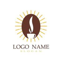 coffee and cup logo brown color vector