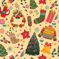 Seamless Pattern Christmas Background vector