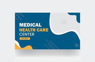 Medical healthcare thumbnail cover video thumbnail template vector