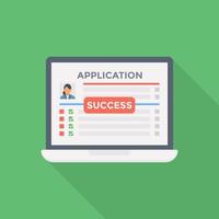 Application Submitted Successfully vector