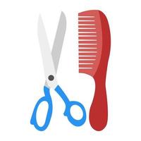 Comb And Scissor vector