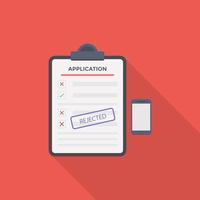Trendy Application Rejected vector