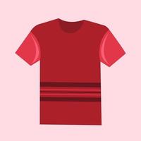 Red simple t-shirt vector illustration for graphic design and decorative element