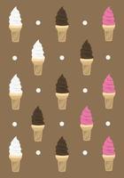 Soft ice cream cone vector wallpaper for graphic design and decorative element