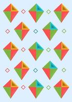 Colorful kite vector wallpaper for graphic design and decorative element