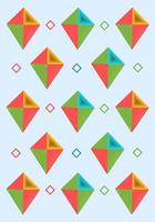 Colorful kite vector wallpaper for graphic design and decorative element