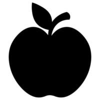 Apple. Silhouette. Delicious fruit with a leaf. Juicy fruit from an apple tree. Sweet pulp. vector