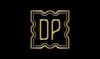 Luxury letter DP logo design vector free vector template