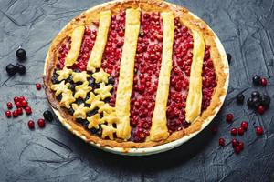 American berry pie. photo