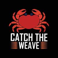 Crab T-shirt design vector