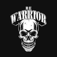 warrior skull logo design vector