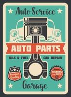 Auto service vector poster
