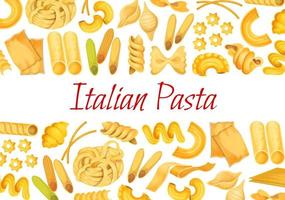 cartel de restaurante de pasta italiana de vector