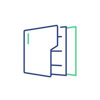 open folder icon. Folder with documents vector