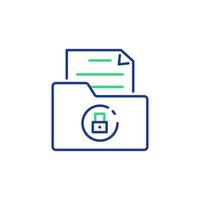 open folder icon. Folder with documents vector