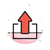 Arrow Arrows Up Upload Abstract Flat Color Icon Template vector