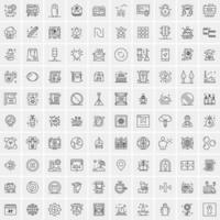 100 Business Icons for web and Print Material vector