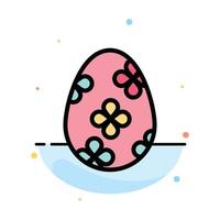 Decoration Easter Easter Egg Egg Abstract Flat Color Icon Template vector