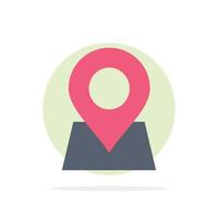 Location Map Marker Pin Abstract Circle Background Flat color Icon vector