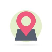 Location Map Marker Pin Abstract Circle Background Flat color Icon vector