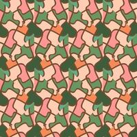 Kaleidoscope seamless pattern in doodle style. Hand drawn optical illusions mosaic ornament. vector