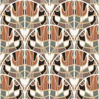 Seamless pattern in the form of a mosaic in retro style. Decorative abstract vintage ornament. vector