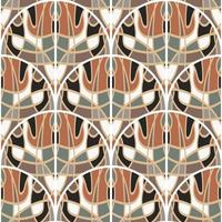 Seamless pattern in the form of a mosaic in retro style. Decorative abstract vintage ornament. vector