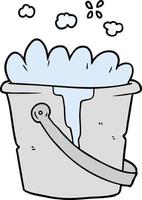 Cartoon soapy bucket vector