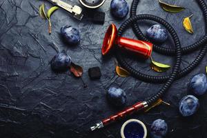 Shisha with taste plum,copy space photo