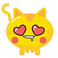 this is a collection of cute cat expression illustrations vector