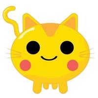this is a collection of cute cat expression illustrations vector