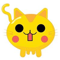 this is a collection of cute cat expression illustrations vector