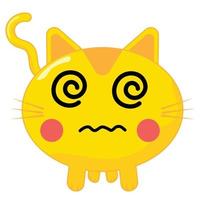 this is a collection of cute cat expression illustrations vector