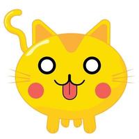 this is a collection of cute cat expression illustrations vector