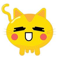 this is a collection of cute cat expression illustrations vector