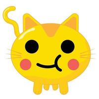 this is a collection of cute cat expression illustrations vector