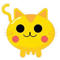 this is a collection of cute cat expression illustrations vector