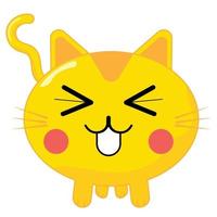this is a collection of cute cat expression illustrations vector
