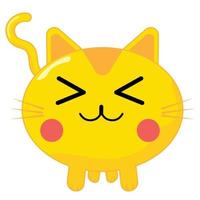 this is a collection of cute cat expression illustrations vector