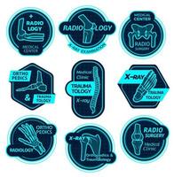 Orthopedics health center vector X-ray icons